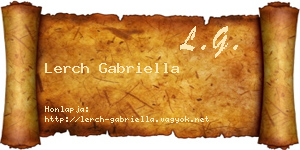 Lerch Gabriella névjegykártya